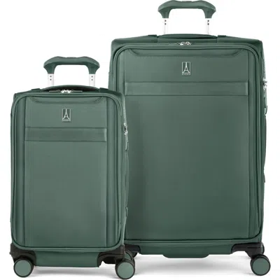 Travelpro Versapack + Softside Carry On & Medium Spinner Luggage Set In Green