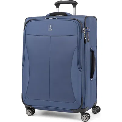 Travelpro Walkabout 6 Softside Expandable 25" Medium Checked Spinner Luggage In Blue