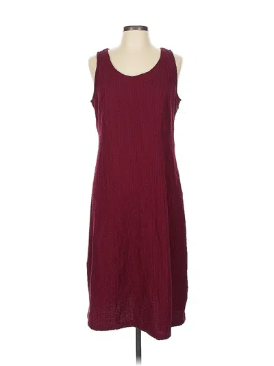 Pre-owned Travelsmith Casual Dress In Burgundy