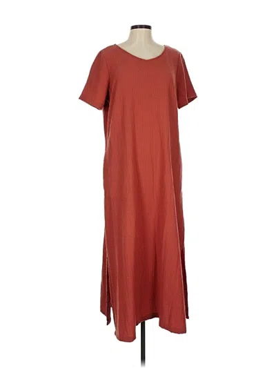 Pre-owned Travelsmith Casual Dress In Burgundy