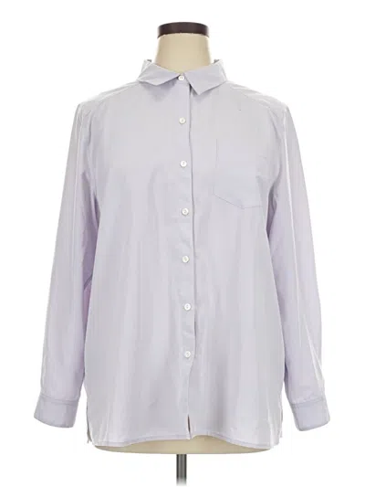 Pre-owned Travelsmith Long Sleeve Blouse In Gray