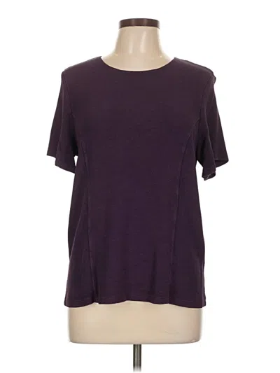 Pre-owned Travelsmith Short Sleeve Top Purple Crew Neck Tops