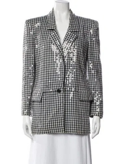 Pre-owned Travilla Plaid Print Blazer In Multi