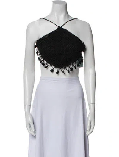 Pre-owned Travilla Strapless Crop Top W/ Tags In Blue