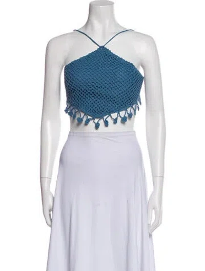 Pre-owned Travilla Strapless Crop Top W/ Tags In White