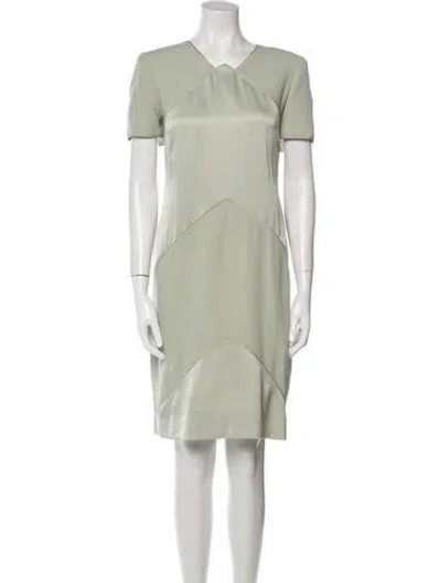 Pre-owned Travilla Vintage Knee-length Dress In Green