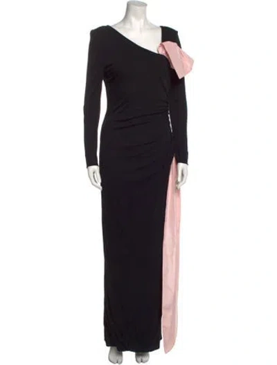 Pre-owned Travilla Vintage Long Dress In Black