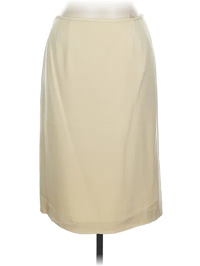 Pre-owned Travis Ayers Silk Skirt In Brown