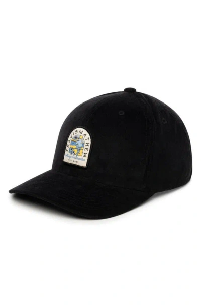 Travis Mathew Gone Diving Snapback Corduroy Baseball Cap In Black