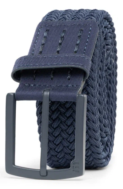 Travis Mathew Grade 2.0 Braided Belt In Blue Nights