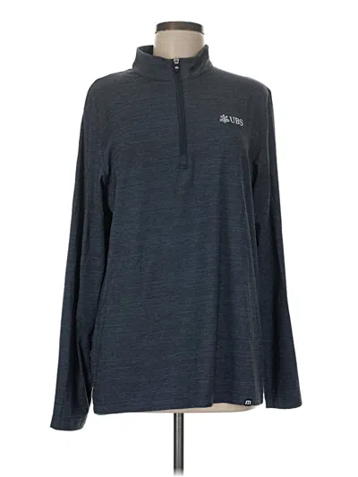 Pre-owned Travis Mathew Long Sleeve Polo Shirt In Gray