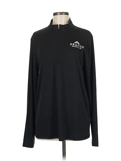 Travis Mathew Long Sleeve Top Black Mock Neckline Tops