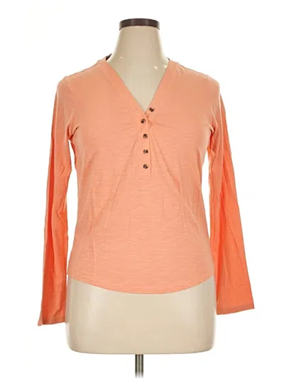 Travis Mathew Long Sleeve Top Orange V-neck Tops