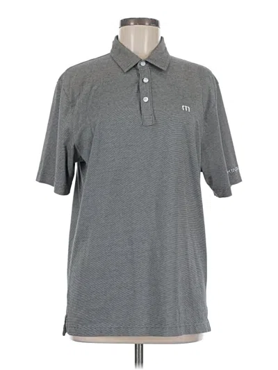 Pre-owned Travis Mathew Short Sleeve Top Gray Collared Neckline Tops