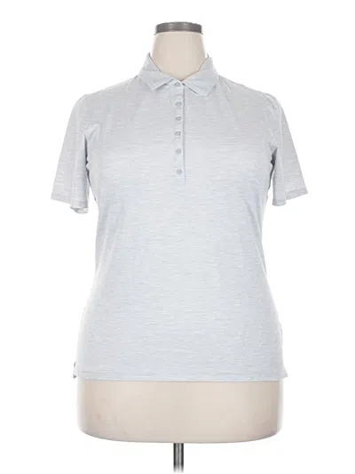 Pre-owned Travis Mathew Short Sleeve Top Gray Mock Neckline Tops