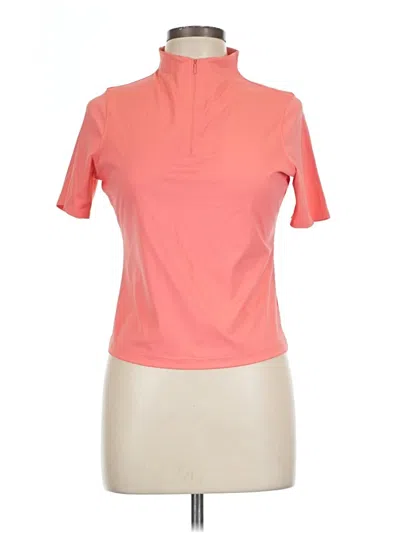 Pre-owned Travis Mathew Short Sleeve Top Orange High Neck Tops
