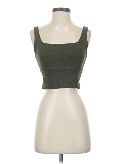 Pre-owned Travis Mathew Tank Top Green Strapless Neckline Tops