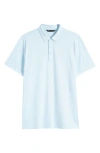 Travis Mathew The Heater Solid Short Sleeve Performance Polo In Heather Dream Blue