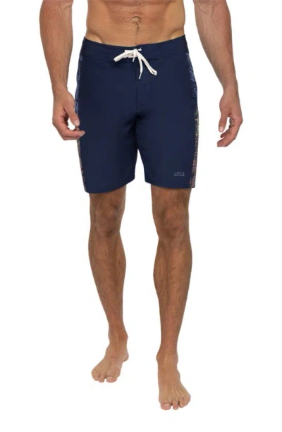 Travis Mathew Beach Break Board Shorts In Dress Blues