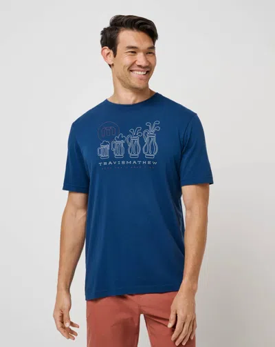 Travis Matthew Beerly Beloved Short Sleeve Tee In Blue