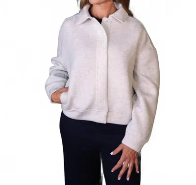 Travis Matthew Cloudscape Button Down Jacket In Light Heather In Gray