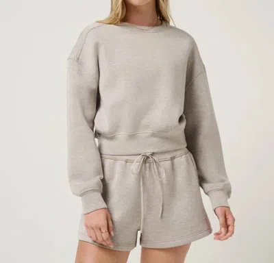 Travis Matthew Cloudscape Pullover Sweater In Heather Savannah Tan In Gray