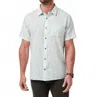 Travis Matthew Double Room Button Up Shirt In Eggshell Blue In Green