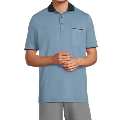 Travis Matthew Featherweight Pocket Golf Polo Shirt In Captains Blue