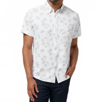 Travis Matthew Mist On The Lake Button Up Shirt In White In Multi