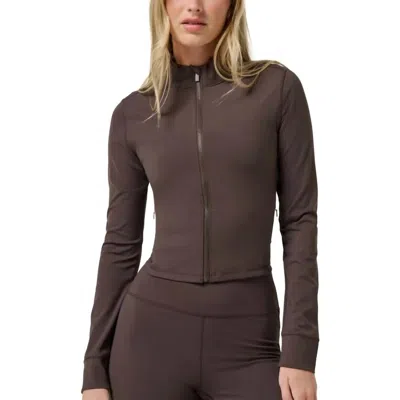 Travis Matthew Move Knit Full Zip Jacket In Coffee In Pattern