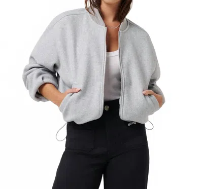 Travis Matthew Rustic Retreat Bomber Jacket In Gray Heather