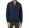 Travis Matthew Stretchknit Bomber Jacket In Total Eclipse In Blue