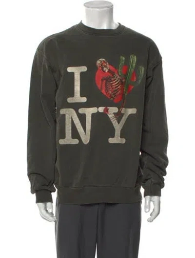 Pre-owned Travis Scott 2019 2019 Astroworld Tour Madison Square Garden Sweatshirt In Green