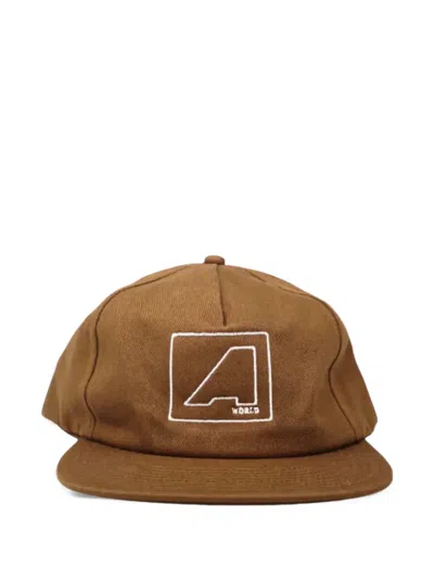Travis Scott Astroworld Embroidered Baseball Cap In Brown