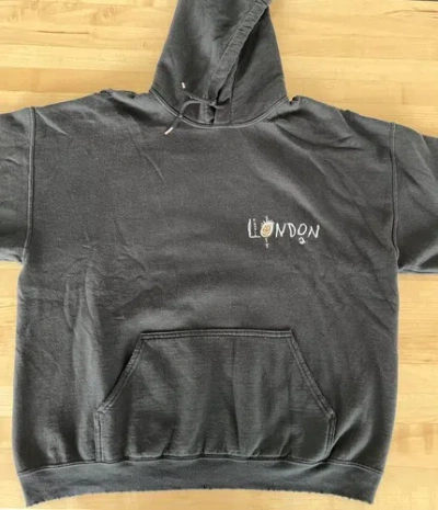 Pre-owned Travis Scott Authentic  Astroworld London 2019 Hoodie Xlarge “wish You Were Here In Black