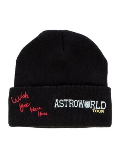 Pre-owned Travis Scott Black Acrylic Knit Beanie
