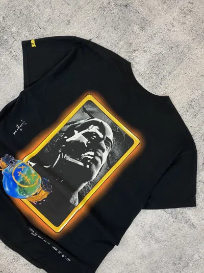 Pre-owned Travis Scott Cactus Jack Astronomical Fortnite Goosebumps Logo Tee In Black
