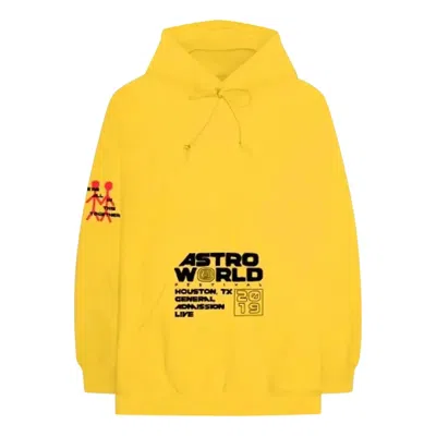 Travis Scott Cactus Jack Astroworld Festival 2019 Official Souvenir Hoodie 'gold' In Yellow
