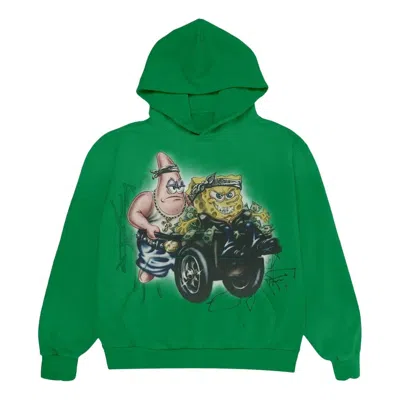 Travis Scott Cactus Jack By  X Spongebob Fancy Life Hoodie 'green' In Multi