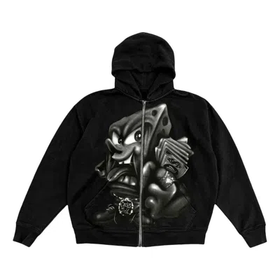 Travis Scott Cactus Jack By  X Spongebob Legal Tender Zip Hoodie 'black'
