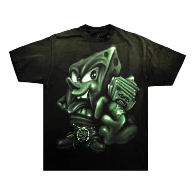 Travis Scott Cactus Jack By  X Spongebob Mr Krabs T-shirt 'black' In Multi