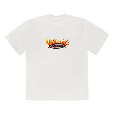 Travis Scott Cactus Jack Flame T-shirt 'cream' In White