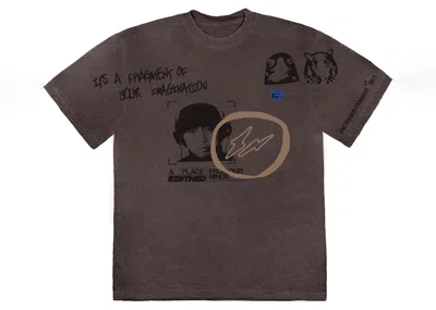 Pre-owned Travis Scott Cactus Jack For Fragment Hiroshi Tee Shirt In Brown Pepper