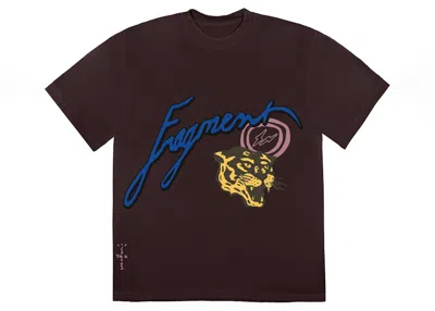 Pre-owned Travis Scott Cactus Jack For Fragment Icons Tee Shirt In Brown