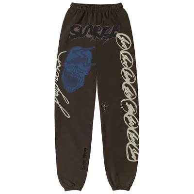 Pre-owned Travis Scott Cactus Jack For Fragment Sunrise Sweatpants In Brown