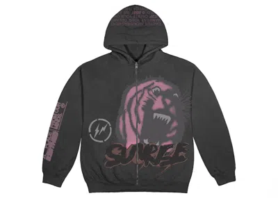 Pre-owned Travis Scott Cactus Jack For Fragment Sunrise Zip Up Hoodie In Black