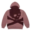 Travis Scott Cactus Jack For Mastermind Skull Zip Up Hoodie 'washed Red' In Pink