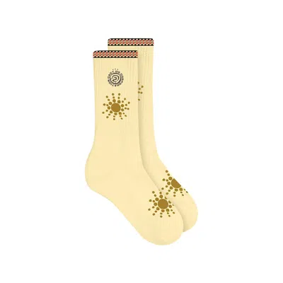 Pre-owned Travis Scott Cactus Jack Starburst Socks In Cream