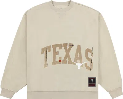 Pre-owned Travis Scott Cactus Jack Texas Ut Longhorns Mitchell & Ness Sweatshirt Large In Beige
