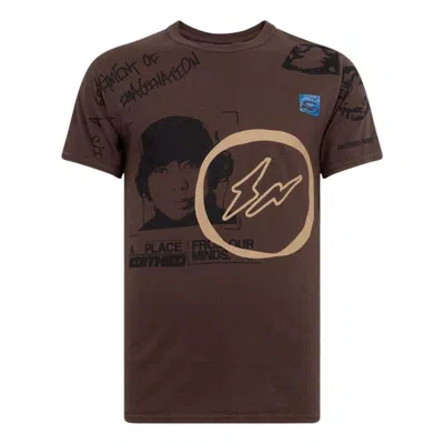 Travis Scott Cactus Jack X Fragment Hiroshi Tee 'brown Pepper'
